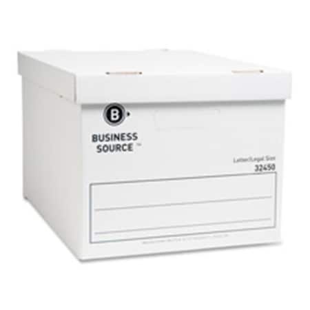 Business Source Business Source BSN32450 Storage Boxes- Letter-Legal- 12in.x15in.x10in.- 12-CT- White BSN32450